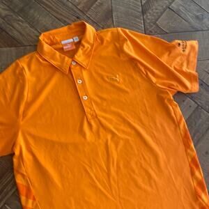 Puma Mens Orange Golf Shirt.  Brandon Dunes Logo.  Size M